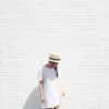 SkargornBoxy Tee Dress - Milk Wash