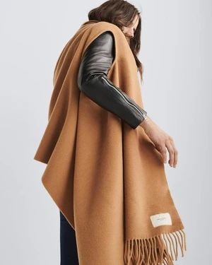 Rag & BoneAddison Fringed Shawl - Camel - Image 3