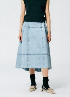 TibiAcid Iceberg Denim Skirt - Iceberg Blue