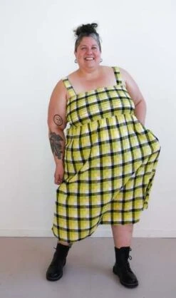 Altar HouselineLeah Dress - Bumblebee Checker