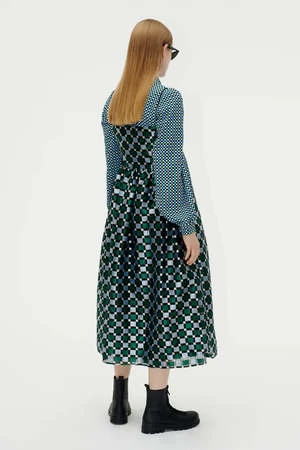 Stine GoyaArya Dress - Mesh Check - Image 2
