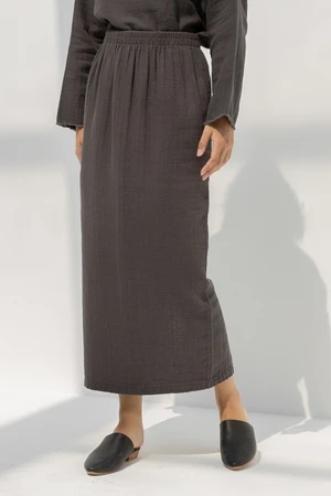 Black CraneLong Skirt - Grey - Image 3