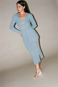 BaserangeLoulou Skirt - Blue Melange