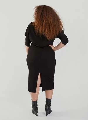 MegBatwing Skinny Dress - Black - Image 5