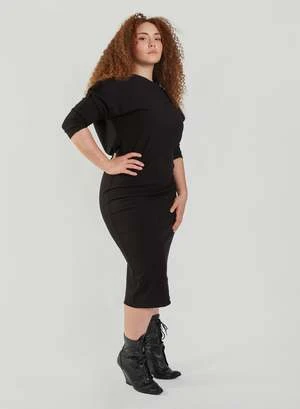 MegBatwing Skinny Dress - Black - Image 2