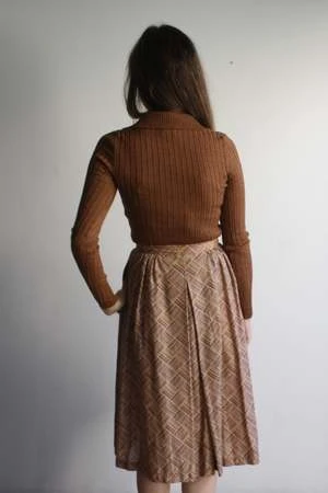 VintageButton Front Skirt - Image 3