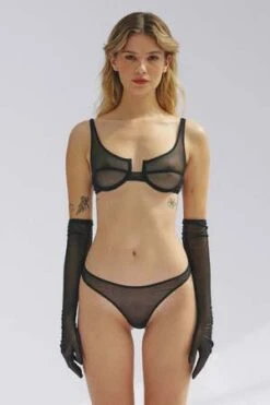 Mai PetitCRYSTAL BRA - BLACK