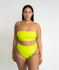The Saltwater CollectiveClaire Bandeau Top - Chartreuse
