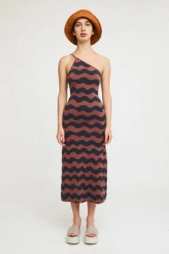 Rita RowConnie Dress - Brown Waves