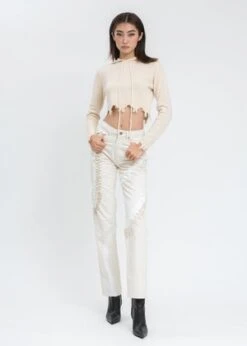 Danielle GuizioFinnex Stitched Denim - Cream
