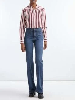 Veronica BeardCrosbie Wide Leg Western PO Jeans - THRILLER