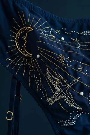 Love & SwansLove And Swans Cygnus High Waist Thong With Garters - Image 6