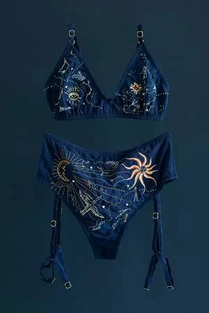 Love & SwansLove And Swans Cygnus High Waist Thong With Garters - Image 7