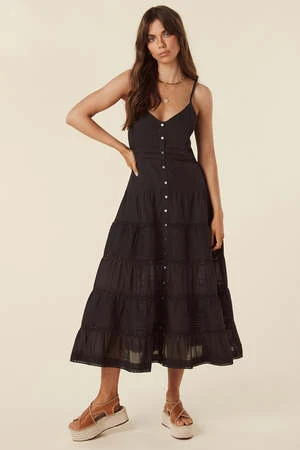 SPELL & THE GYPSY COLLECTIVEDove Lace Strappy Dress - Midnight - Image 4