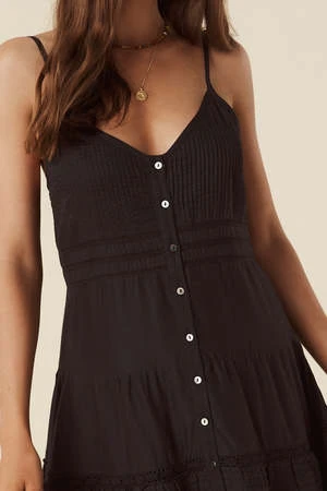 SPELL & THE GYPSY COLLECTIVEDove Lace Strappy Dress - Midnight - Image 5