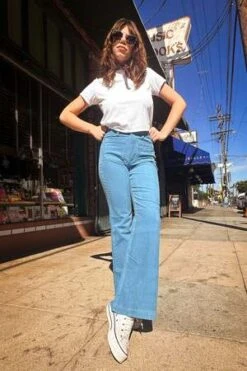 RollasEastcoast Flare Cord Jeans - Cornflower