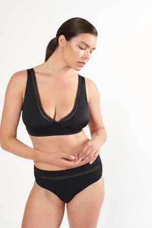 Else Nano Soft Cup Plunge Bra - Black - Image 2