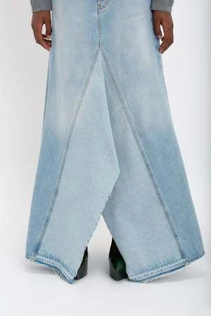 Victoria BeckhamExtreme Godet Denim Maxi Skirt - Image 6