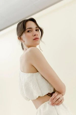 Bronze AgeFancy Field Crinkle Crepe Skirt - White - Image 3