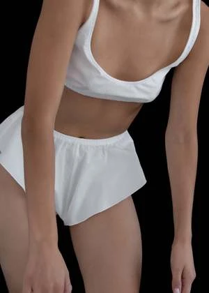 Modern WeavingFlutter Shortie Parchment Poplin - Off White