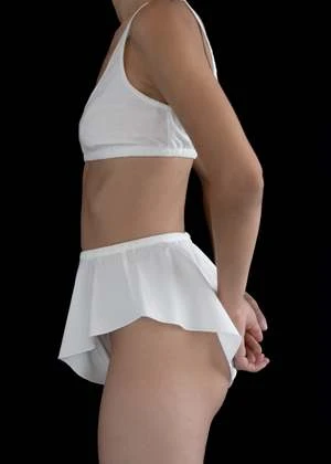 Modern WeavingFlutter Shortie Parchment Poplin - Off White - Image 4