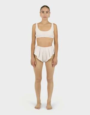 Modern WeavingFlutter Shortie Parchment Poplin - Off White - Image 6