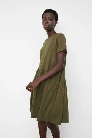 KowtowGather Tee Dress - Moss - Image 3