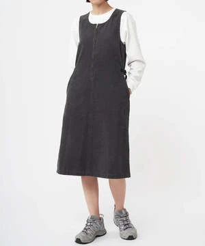GramicciWAFFLE CORD MID-LENGTH DRESS - FOGGY PINE DYE
