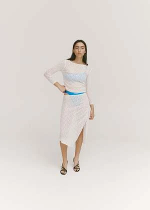 Permanent VacationImpression Lace Skirt - Ivory - Image 2