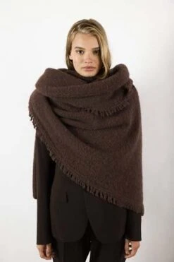 Janessa LeoneBlanket Scarf 01 - Dark Brown