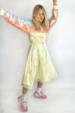 KURT LYLEKit Long Track Dress - Pastel Colorblock