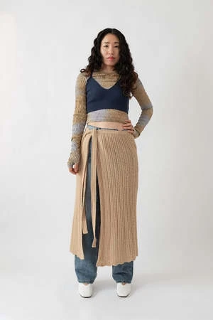 Are YouKnit Wrap Skirts - Beige - Image 2