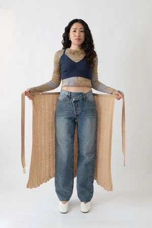 Are YouKnit Wrap Skirts - Beige - Image 3