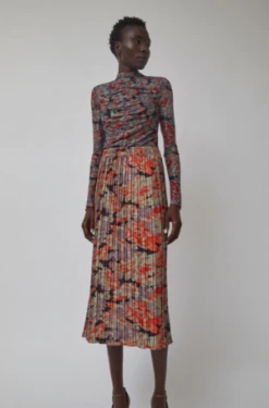 No.6Kotomi Skirt - Flame Camellia