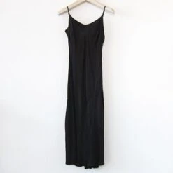 UnknownLA Made Silky Slip Dress - Black