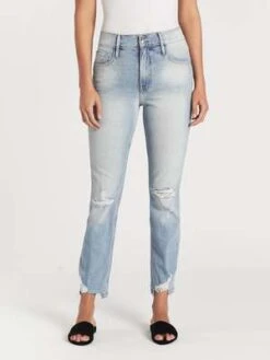 FRAME DenimLe Sylvie Slender Straight Heritage Jean - Springsteen