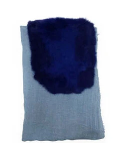 Madison Beverly HillsFur Cashmere Scarf - Blue