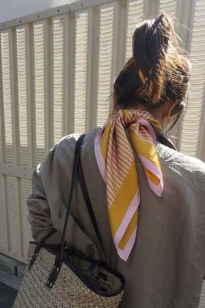 MANNER MARKETManner Market Anne Silk Scarf - Pink/Copper - Image 4