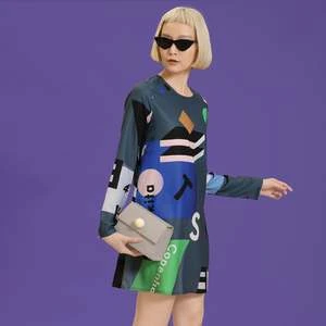 Matter Matters GalleryMokita Pattern Mini Dress - Grey - Image 2