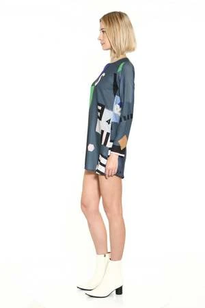 Matter Matters GalleryMokita Pattern Mini Dress - Grey - Image 5