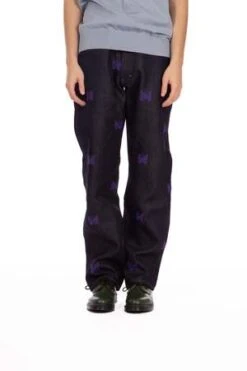 NeedlesStraight Jean 13OZ C/L DENIM - PAPILLON EMB.
