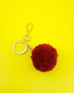 Ernest W. BakerMerino Wool Pom Pom Key Chain - Red