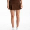 ThrillsReese Pinstripe Pleated Skirt - Brown