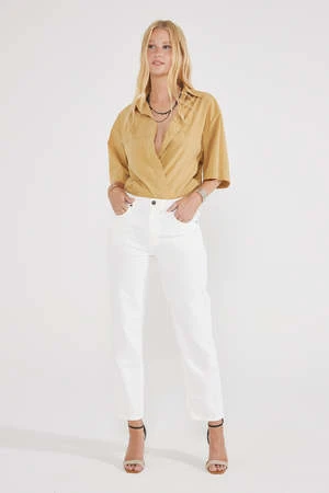 éticaRhea Mid Rise Crop - Vintage White - Image 4