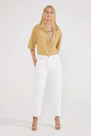 éticaRhea Mid Rise Crop - Vintage White