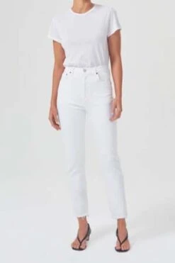 AGOLDERiley Crop Jeans - Sour Cream