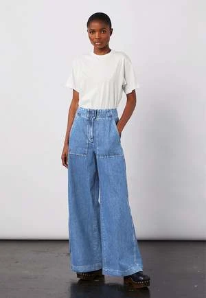 DAMSON MADDERRita Washed Denim Jeans - Blue