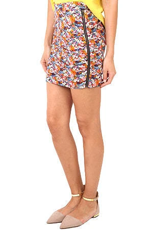 RoseannaManson Ruched Skirt - Cherry - Image 3