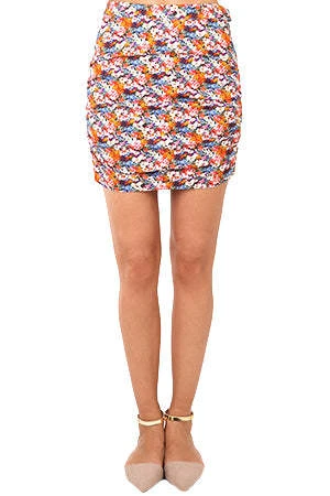 RoseannaManson Ruched Skirt - Cherry - Image 2