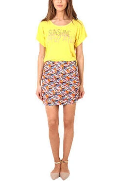 RoseannaManson Ruched Skirt - Cherry